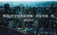 韩国g奶空姐到底图啥？网友炸锅 · 热点1053